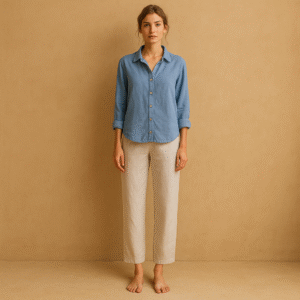 camisa-orvis-lino-rayon-azul-relajada-capsule-wardrobe-boho-amelie-principal