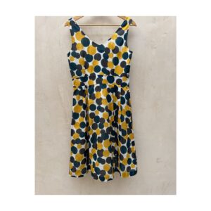 vestido-anne-klein-lunares-mostaza-verde-corte-globo-talla-4-fondoblanc4