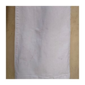 Frame Le Hardy Wide Leg blancos, talle alto, caída amplia arquitectónica