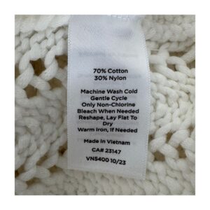 polo knit haven well within blanco óptico tejido punto abierto talla S