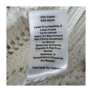 polo knit haven well within blanco óptico tejido punto abierto talla S