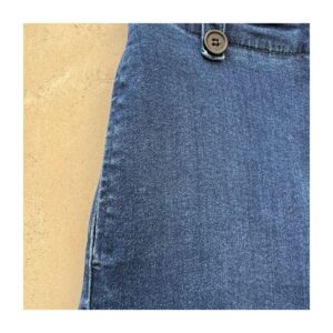 pantalón denim mother the zipped greaser loop corte recto tiro alto cropped