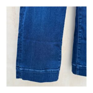 pantalón denim mother the zipped greaser loop corte recto tiro alto cropped