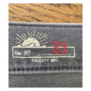 Jeans Faherty gris acero corte ankle recto con mezcla de algodón y lyocell