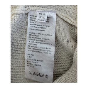 jogger Treya Knit de segunda manoen punto marfil con mezcla lino y silueta oversize de Free People, talla XL. Moda circular, ropa usada