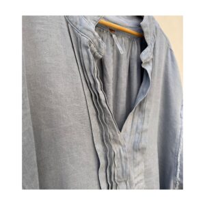 romper gris free people lino lyocell con pliegues y bolsillos oversized