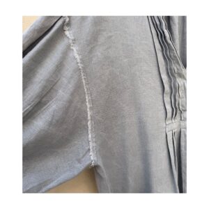 romper gris free people lino lyocell con pliegues y bolsillos oversized