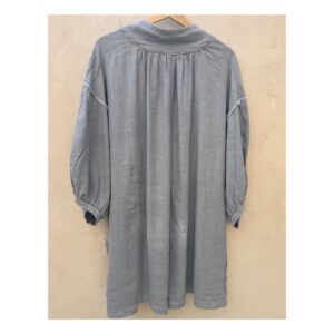 romper gris free people lino lyocell con pliegues y bolsillos oversized