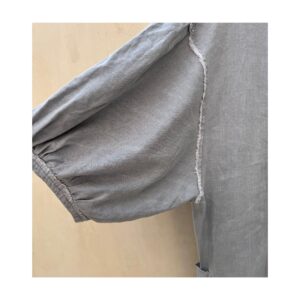 romper gris free people lino lyocell con pliegues y bolsillos oversized