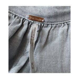 romper gris free people lino lyocell con pliegues y bolsillos oversized