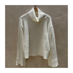 pullover hueso cuello alto minimalista mujer laundry shelli segal