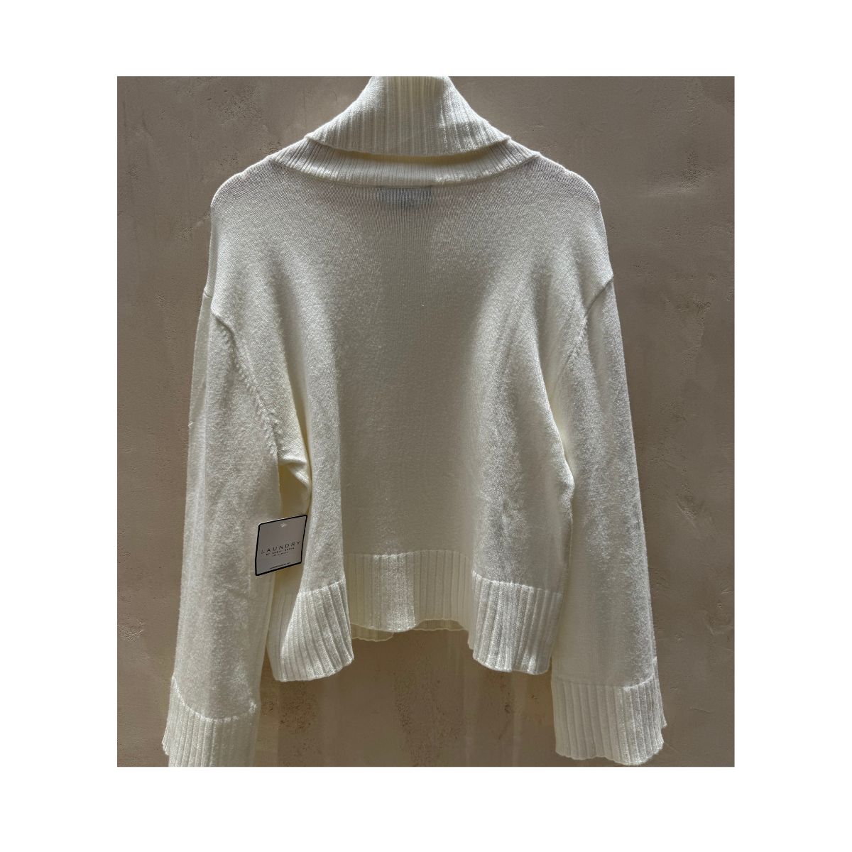 pullover hueso cuello alto minimalista mujer laundry shelli segal