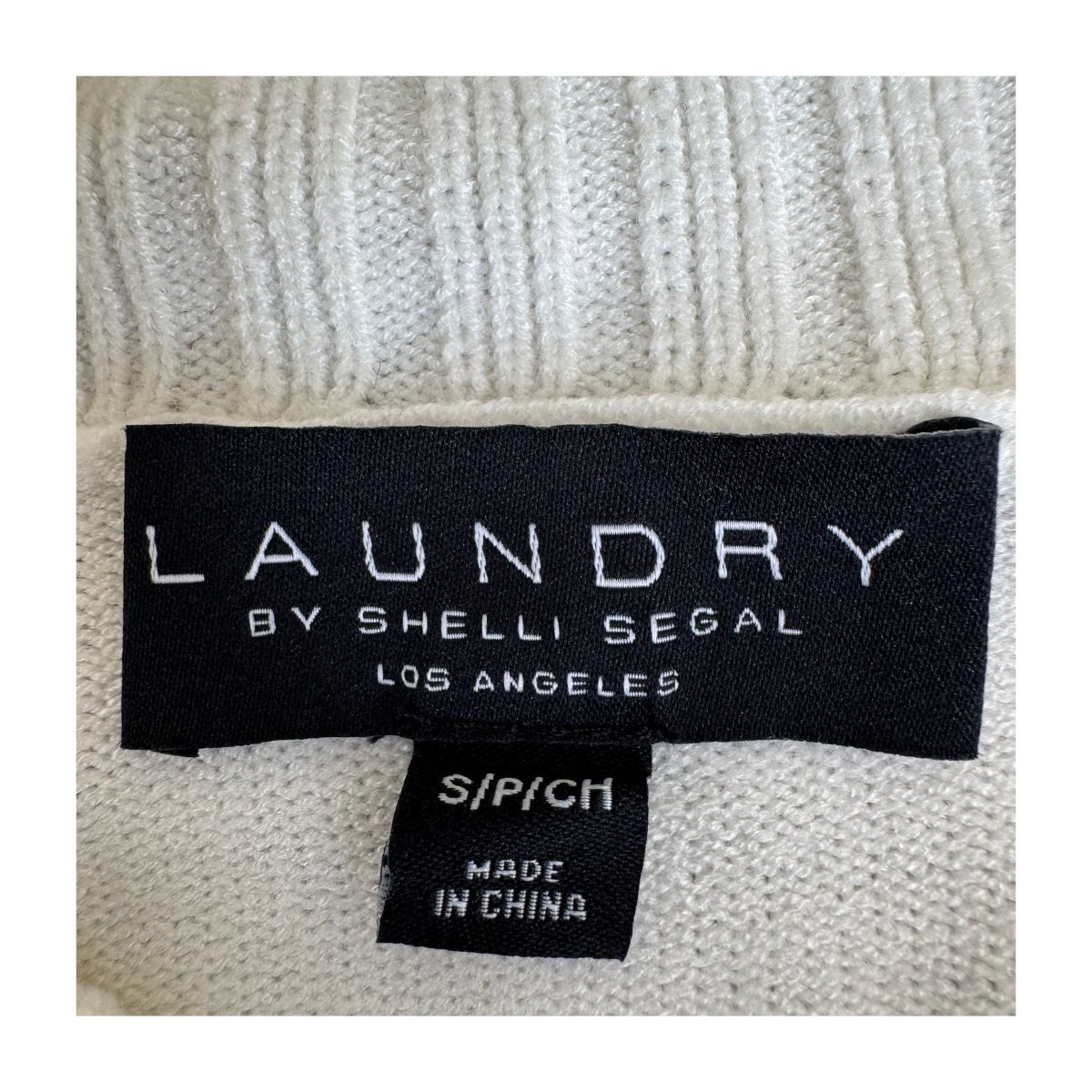 pullover hueso cuello alto minimalista mujer laundry shelli segal