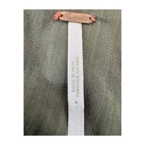 vestido bordado olive de Free People con volantes tiered y encaje gris, talla S. ropa usada de segunda mano