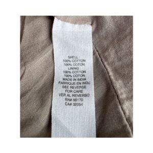 Vestido Free People con bordado gris y estampado floral tipo pincelada en algodón.