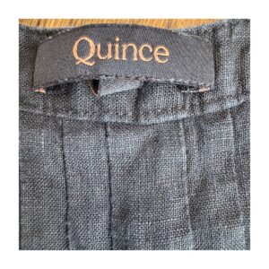 Etiqueta marca Quince vestido lino premium