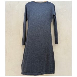 Vestido gris minimalista Garnet Hill de lana merino y con estilo preppy. Des segunda mano premium. preloved