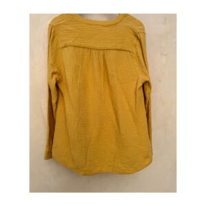 Blusa de 100% algodón en color mostaza y talla large. Estilo boho chic