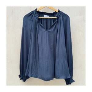 Blusa formal marca current air azul de segunda mano curada por Amelie