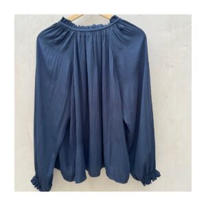Blusa formal marca current air azul de segunda mano curada por Amelie