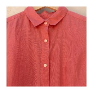 Blusa sin mangas Uniqlo en 100% lino y color colar, estilo minimalista japonés . Talla S