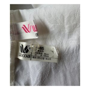 Camisón vintage de korea del sur, blanco con bordado artesanal
