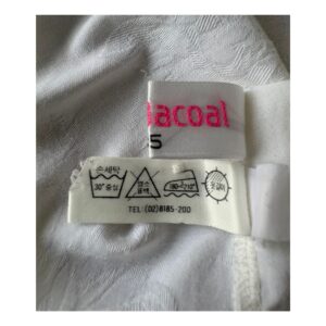 Camisón vintage de korea del sur, blanco con bordado artesanal