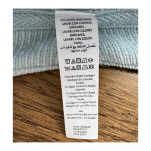 Cardigan Cheniile Chalet de Alo Yoga en azul glaciar de segunda mano. Talla S