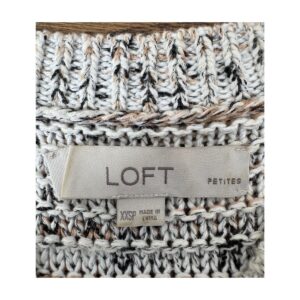 Chaleco de punto de segunda mano premium, curado por Amelie. Marca Loft, estilo boho chic y talla XXS