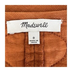 Quilted Corduroy Skirt. Falda tipo pana alcochada marca madewell en talla s color terracota. estilo boho chic
