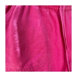 shorts de segunda mano J.Crew Seaside lino lyocell rosa frambuesa talla M. ropa usada en perfecto estado