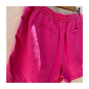 shorts de segunda mano J.Crew Seaside lino lyocell rosa frambuesa talla M. ropa usada en perfecto estado