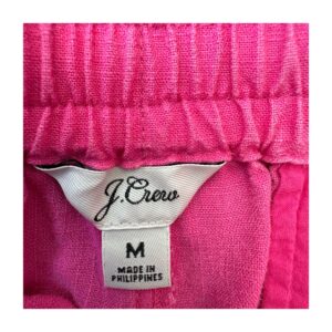 shorts de segunda mano J.Crew Seaside lino lyocell rosa frambuesa talla M. ropa usada en perfecto estado