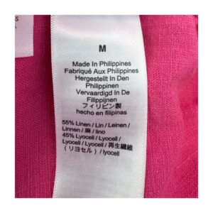 shorts de segunda mano J.Crew Seaside lino lyocell rosa frambuesa talla M. ropa usada en perfecto estado