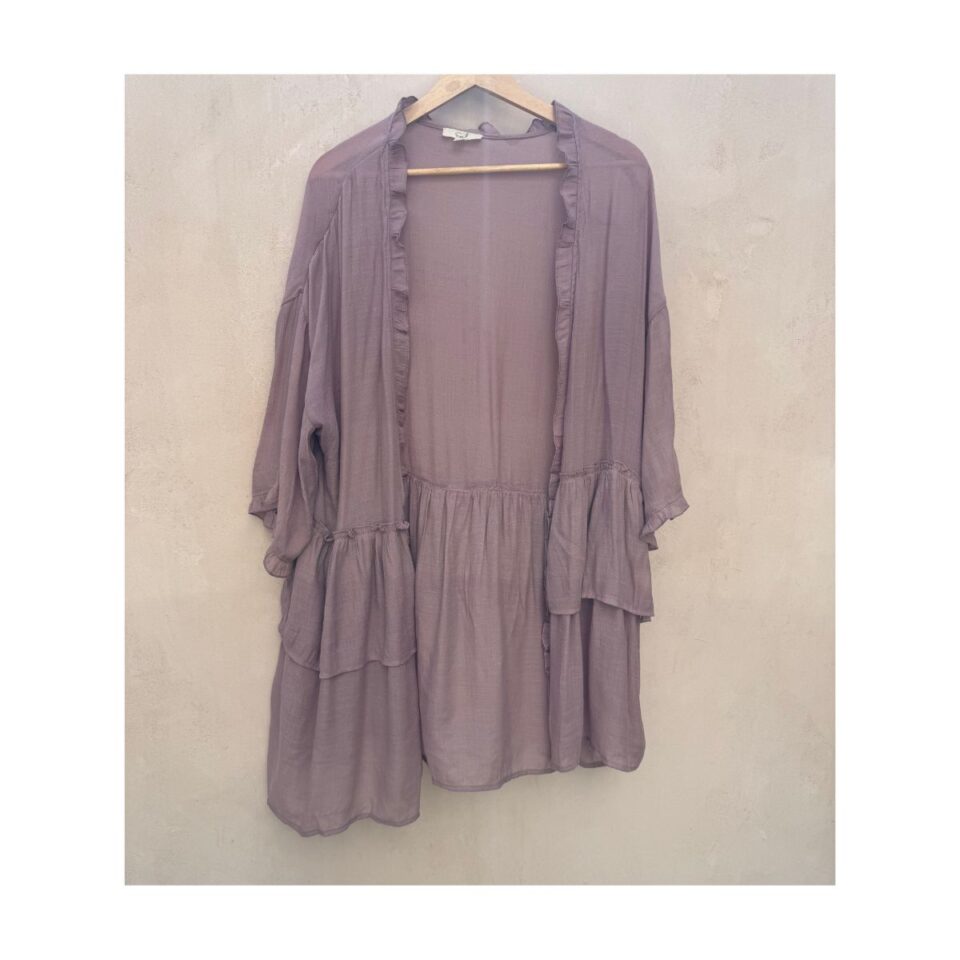 Kimono malva oversized marca Easel. Estilo boho chic y romántico. Talla S