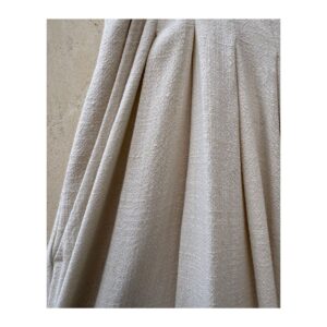 Pantalones palazzo color crema en mezcla de lino, talla L y estilo coastal chic