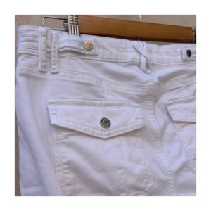 Pantalón straight crop WHBM, En talla 2 y color blanco estilo coastal chic