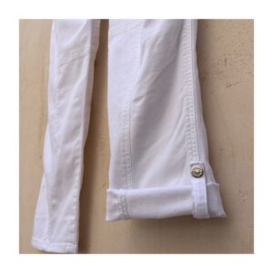 Pantalón straight crop WHBM, En talla 2 y color blanco estilo coastal chic