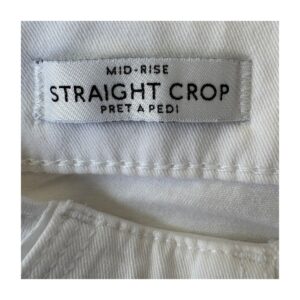 Pantalón straight crop WHBM, En talla 2 y color blanco estilo coastal chic