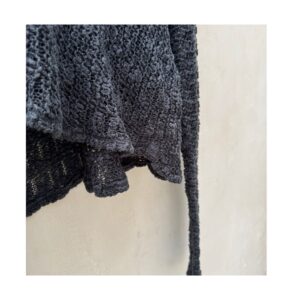 pullover de segunda mano, tejido abierto negro ecoté talla m, punto calado 58% algodón 42% acrílico