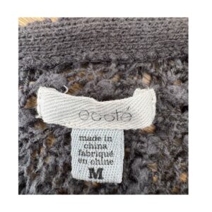 pullover de segunda mano, tejido abierto negro ecoté talla m, punto calado 58% algodón 42% acrílico