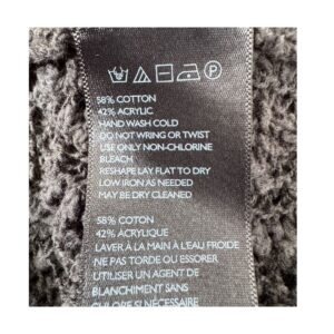 pullover de segunda mano, tejido abierto negro ecoté talla m, punto calado 58% algodón 42% acrílico