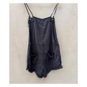 Romper Billabong Wild Pursuit de segunda mano en gris carbón con tirantes ajustables y bolsillos, talla M. Ropa usada