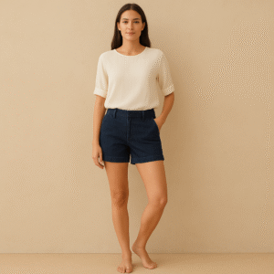 Short denim obscro 100% algodón de la marca Loft talla 30. Look urbano, streetwear