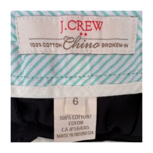 Short J.Crew negro 100% algodón modelo chino broken in. Estilo minimalista para armario cápsula