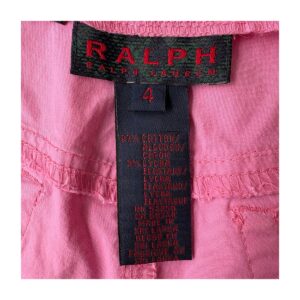 Short Rosa empolvado en algodón de Ralph Lauren, Talla S y estilo preppy. Soft girl