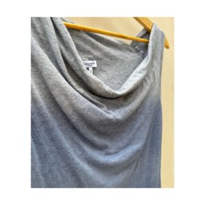 Vestido Splendid DE seguna mano sin mangas tie dye degradado gris a azul con escote drapeado, talla XS