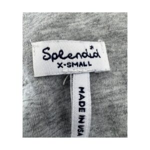 Vestido Splendid DE seguna mano sin mangas tie dye degradado gris a azul con escote drapeado, talla XS