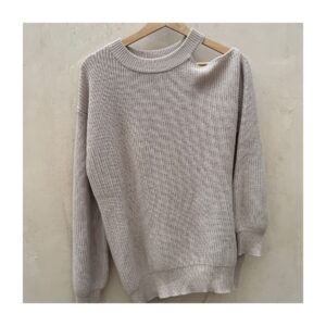 Sweater sin hombro tejido en lana de la marca Velvet by Graham Spencer, estilo minimalista,de segunda mano premium. preloved. Talla S