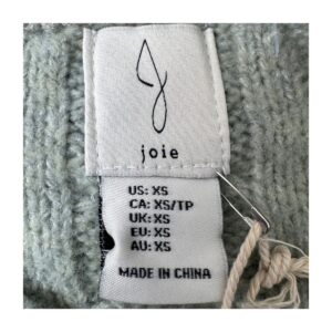 Sweater Joie trenzado en verde salvia talla XS con tejido cable knit